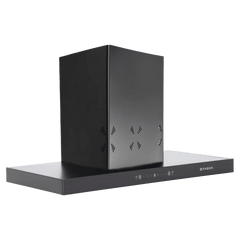 FABER HOOD CYGNUS IN 3D HC SC FL BK 75cm 1400m3/hr Ducted Auto Clean Wall Mounted Chimney with Odor Sensor (Black)