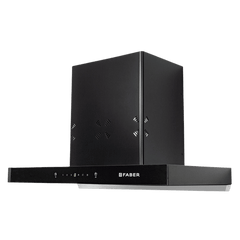 FABER HOOD CYGNUS IN 3D HC SC FL BK 75cm 1400m3/hr Ducted Auto Clean Wall Mounted Chimney with Odor Sensor (Black)