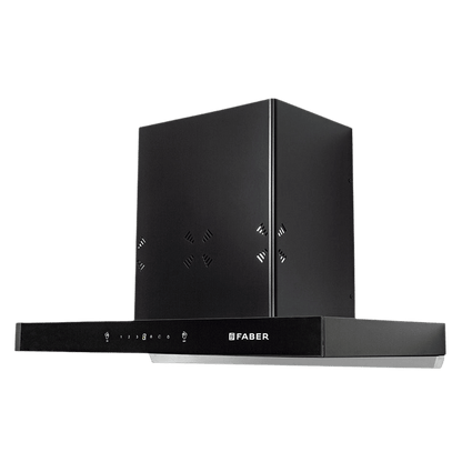 FABER HOOD CYGNUS IN 3D HC SC FL BK 75cm 1400m3/hr Ducted Auto Clean Wall Mounted Chimney with Odor Sensor (Black)