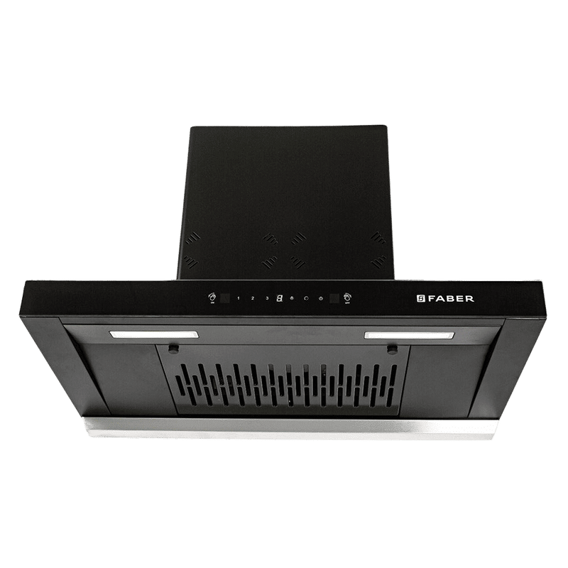 FABER HOOD CYGNUS IN 3D HC SC FL BK 75cm 1400m3/hr Ducted Auto Clean Wall Mounted Chimney with Odor Sensor (Black)
