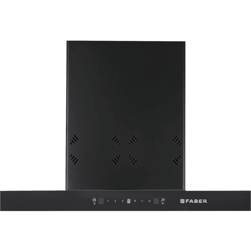 FABER HOOD CYGNUS IN 3D HC SC FL BK 90cm 1400m3/hr Ducted Auto Clean Wall Mounted Chimney with Odor Sensor (Black)
