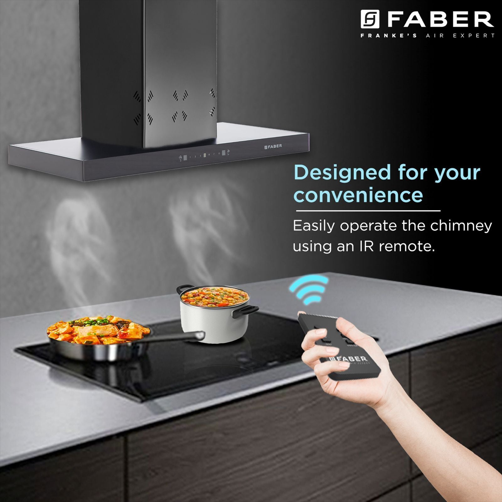 FABER HOOD CYGNUS IN 3D HC SC FL BK 90cm 1400m3/hr Ducted Auto Clean Wall Mounted Chimney with Odor Sensor (Black)