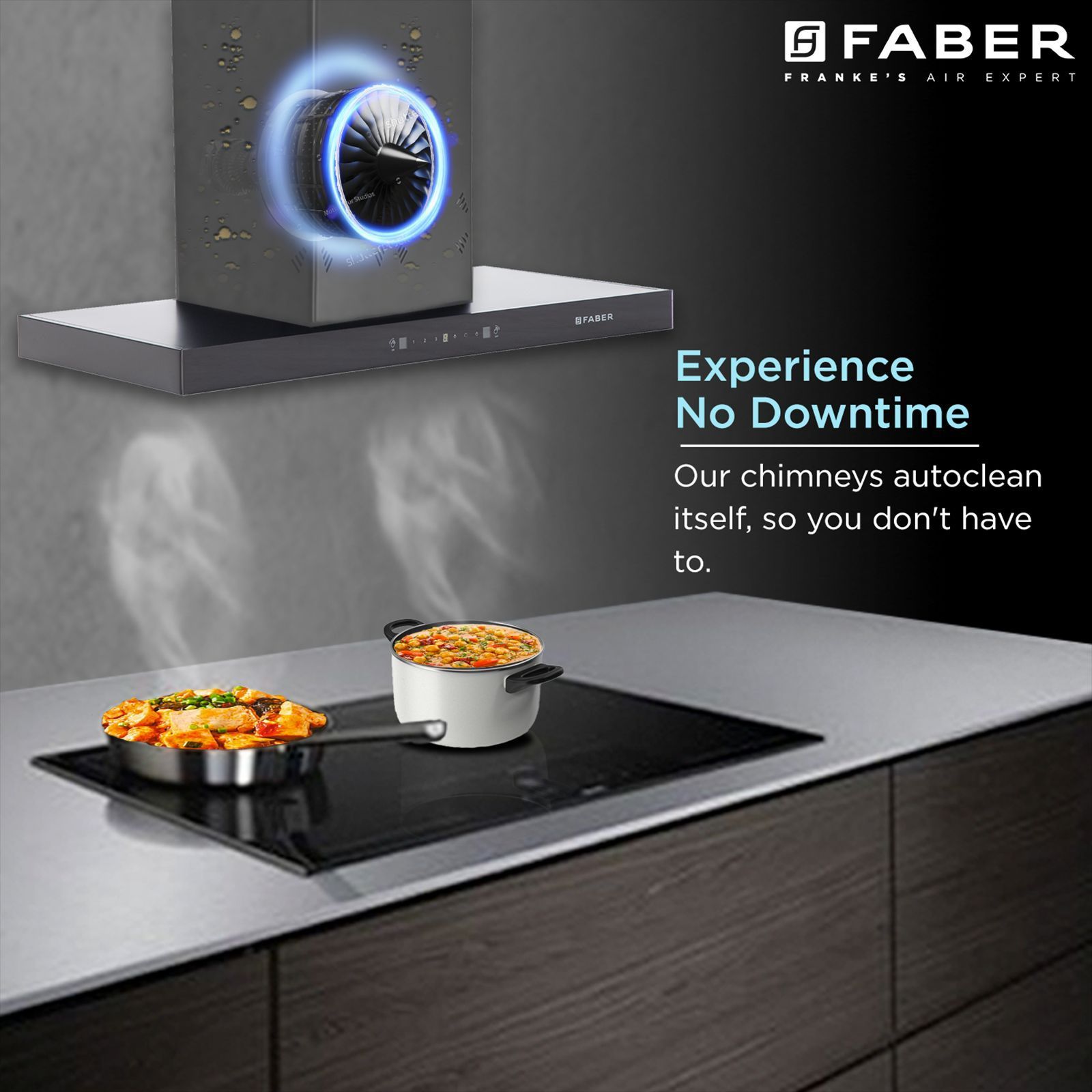 FABER HOOD CYGNUS IN 3D HC SC FL BK 90cm 1400m3/hr Ducted Auto Clean Wall Mounted Chimney with Odor Sensor (Black)