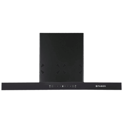 FABER HOOD CYGNUS IN 3D HC SC FL BK 90cm 1400m3/hr Ducted Auto Clean Wall Mounted Chimney with Odor Sensor (Black)