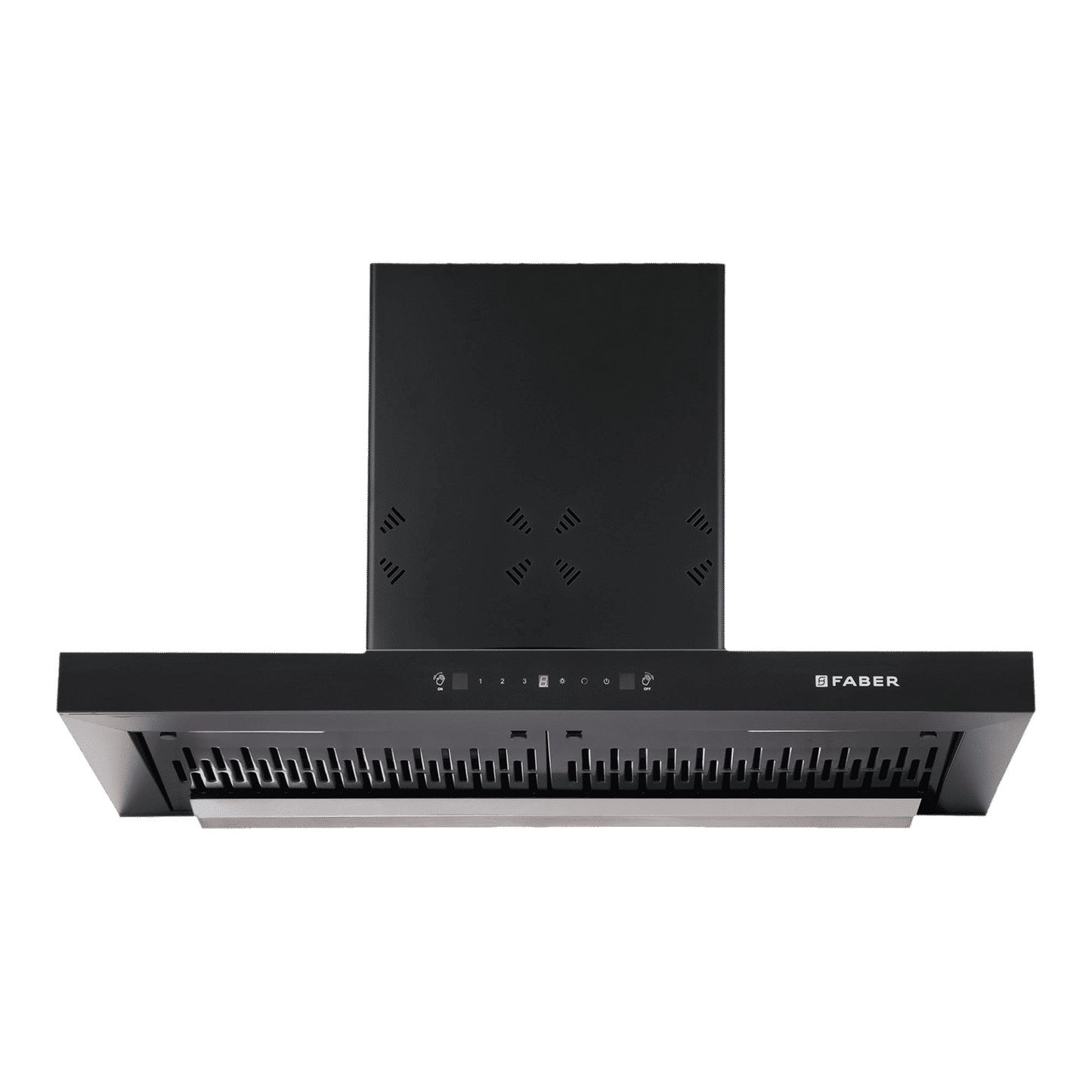 FABER HOOD CYGNUS IN 3D HC SC FL BK 90cm 1400m3/hr Ducted Auto Clean Wall Mounted Chimney with Odor Sensor (Black)