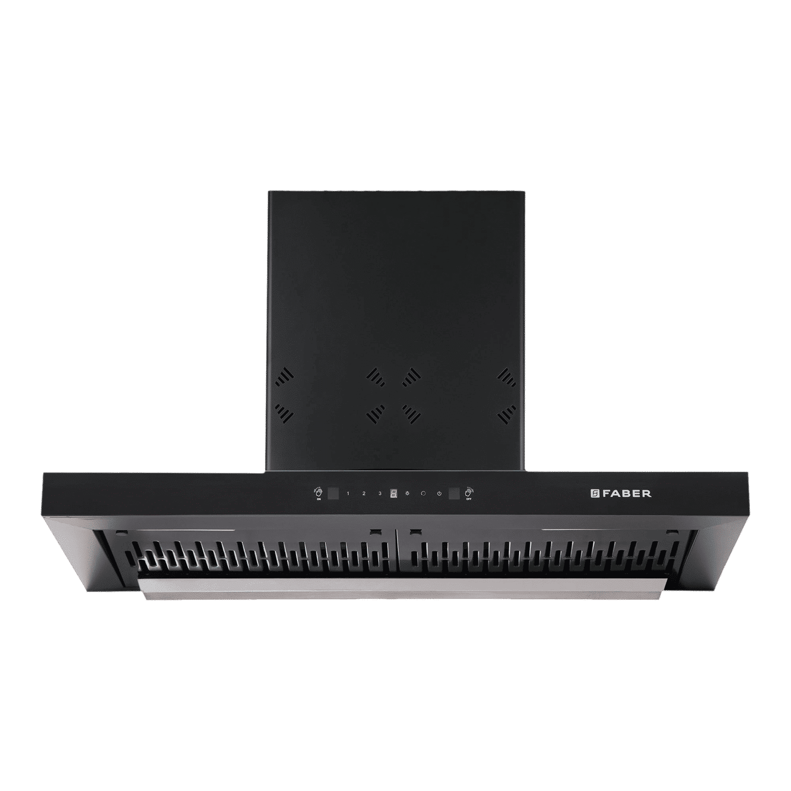 FABER HOOD CYGNUS IN 3D HC SC FL BK 90cm 1400m3/hr Ducted Auto Clean Wall Mounted Chimney with Odor Sensor (Black)