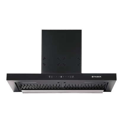 FABER HOOD CYGNUS IN 3D HC SC FL BK 90cm 1400m3/hr Ducted Auto Clean Wall Mounted Chimney with Odor Sensor (Black)