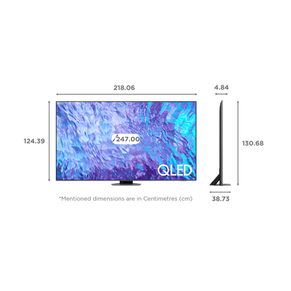 SAMSUNG 8 Series 247 cm (98 inch) QLED 4K Ultra HD Tizen TV with Dolby Atmos