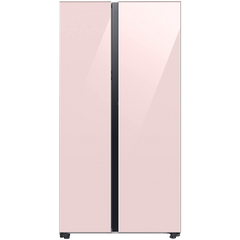 SAMSUNG 653 Litres 3 Star Frost Free Side by Side Door Smart Wi-Fi Enabled Refrigerator with Twin Cooling Plus (RS76CB81A3P0HL, Clean Pink)