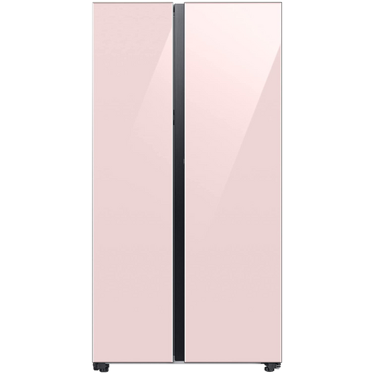 SAMSUNG 653 Litres 3 Star Frost Free Side by Side Door Smart Wi-Fi Enabled Refrigerator with Twin Cooling Plus (RS76CB81A3P0HL, Clean Pink)