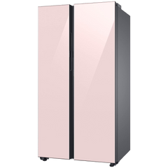 SAMSUNG 653 Litres 3 Star Frost Free Side by Side Door Smart Wi-Fi Enabled Refrigerator with Twin Cooling Plus (RS76CB81A3P0HL, Clean Pink)