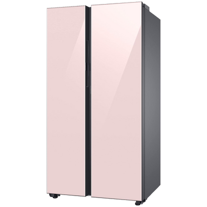 SAMSUNG 653 Litres 3 Star Frost Free Side by Side Door Smart Wi-Fi Enabled Refrigerator with Twin Cooling Plus (RS76CB81A3P0HL, Clean Pink)