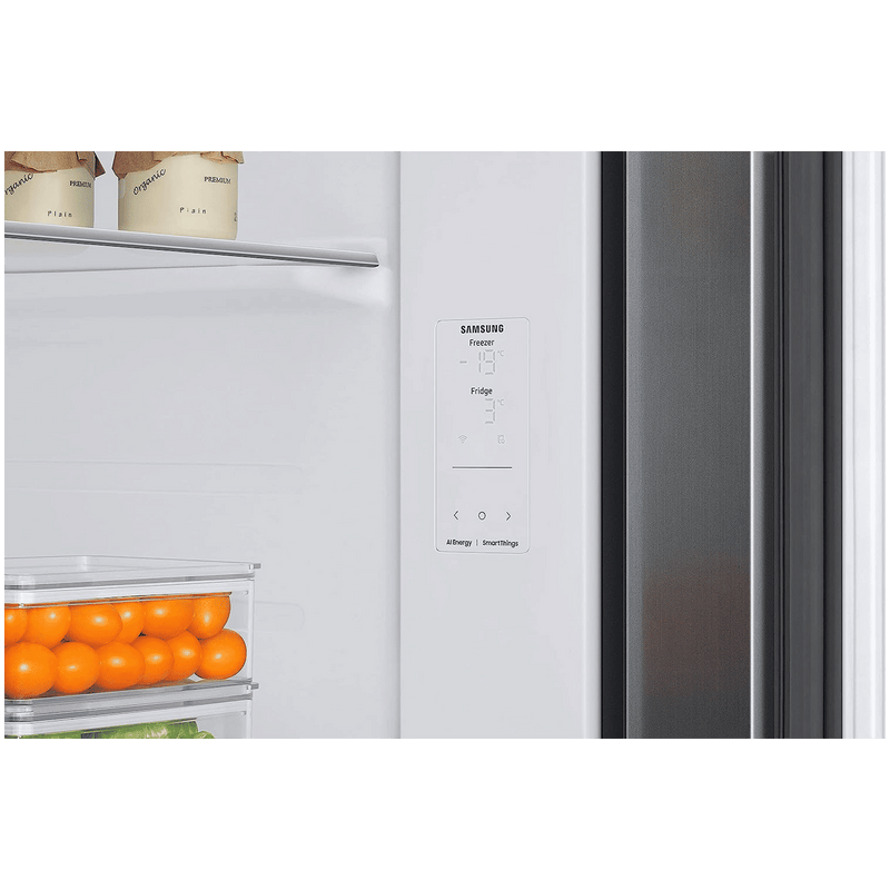 SAMSUNG 653 Litres 3 Star Frost Free Side by Side Door Smart Wi-Fi Enabled Refrigerator with Twin Cooling Plus (RS76CB81A3P0HL, Clean Pink)