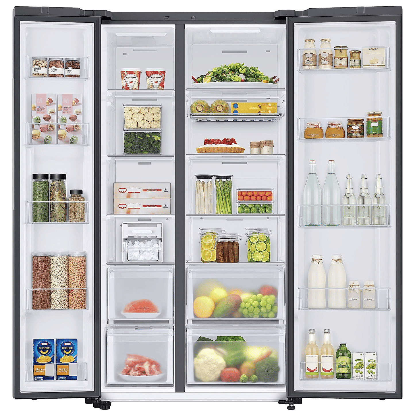 SAMSUNG 653 Litres 3 Star Frost Free Side by Side Door Smart Wi-Fi Enabled Refrigerator with Twin Cooling Plus (RS76CB81A3P0HL, Clean Pink)