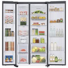 SAMSUNG 653 Litres 3 Star Frost Free Side by Side Door Smart Wi-Fi Enabled Refrigerator with Twin Cooling Plus (RS76CB81A3P0HL, Clean Pink)