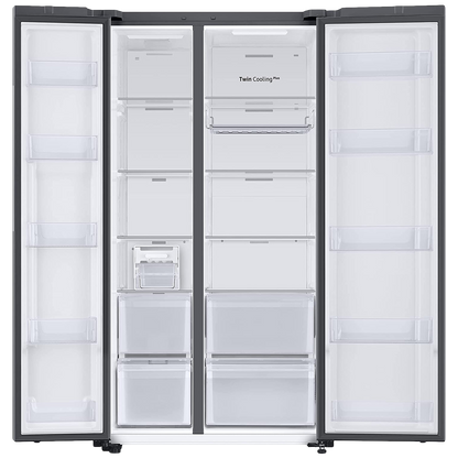 SAMSUNG 653 Litres 3 Star Frost Free Side by Side Door Smart Wi-Fi Enabled Refrigerator with Twin Cooling Plus (RS76CB81A3P0HL, Clean Pink)