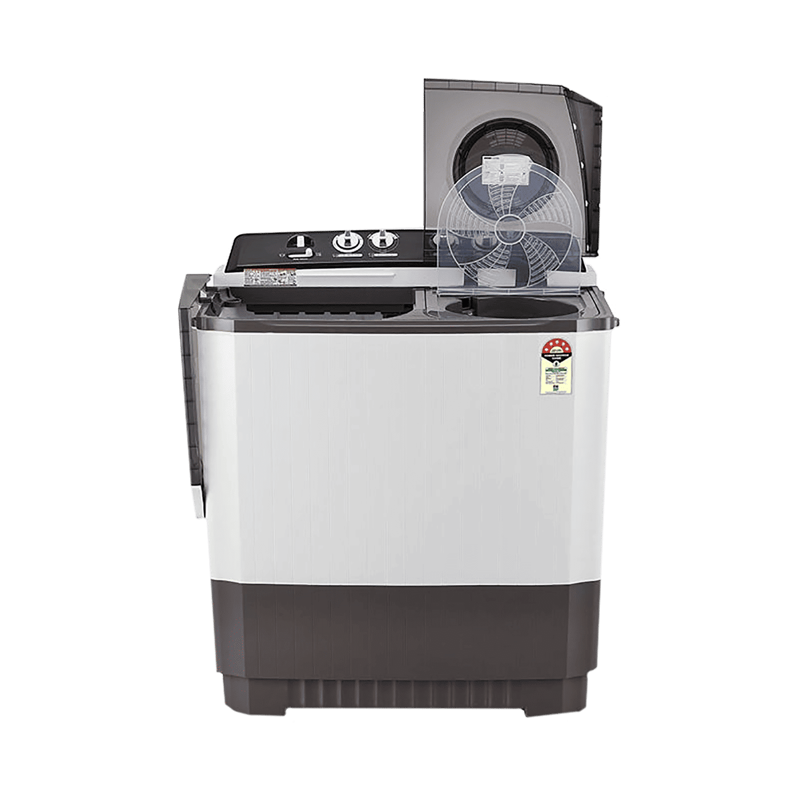 LG 9.5 kg 5 Star Semi Automatic Washing Machine with Roller Jet Pulsator (P955ASGAZ.ADGQEIL, Dark Grey)