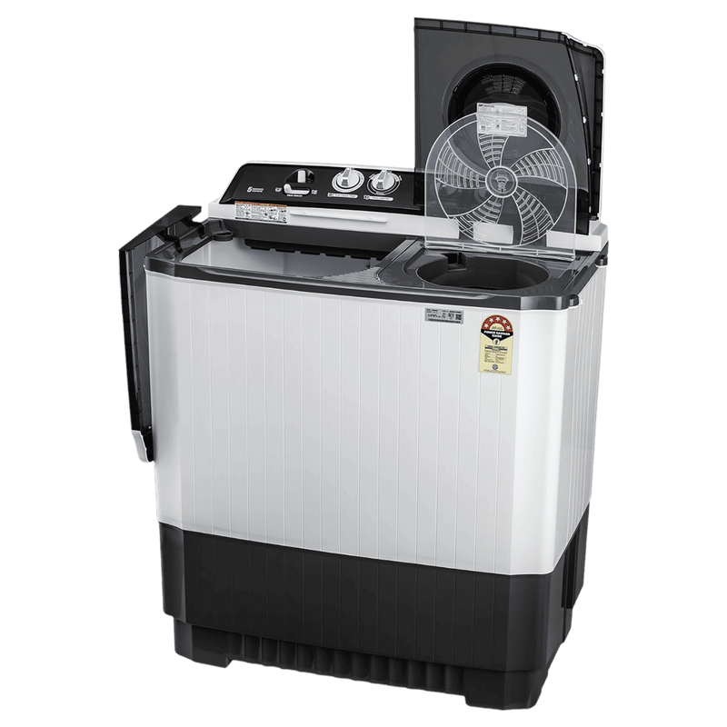 LG 9.5 kg 5 Star Semi Automatic Washing Machine with Roller Jet Pulsator (P955ASGAZ.ADGQEIL, Dark Grey)