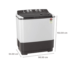 LG 9.5 kg 5 Star Semi Automatic Washing Machine with Roller Jet Pulsator (P955ASGAZ.ADGQEIL, Dark Grey)