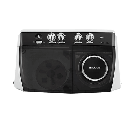 LG 9.5 kg 5 Star Semi Automatic Washing Machine with Roller Jet Pulsator (P955ASGAZ.ADGQEIL, Dark Grey)