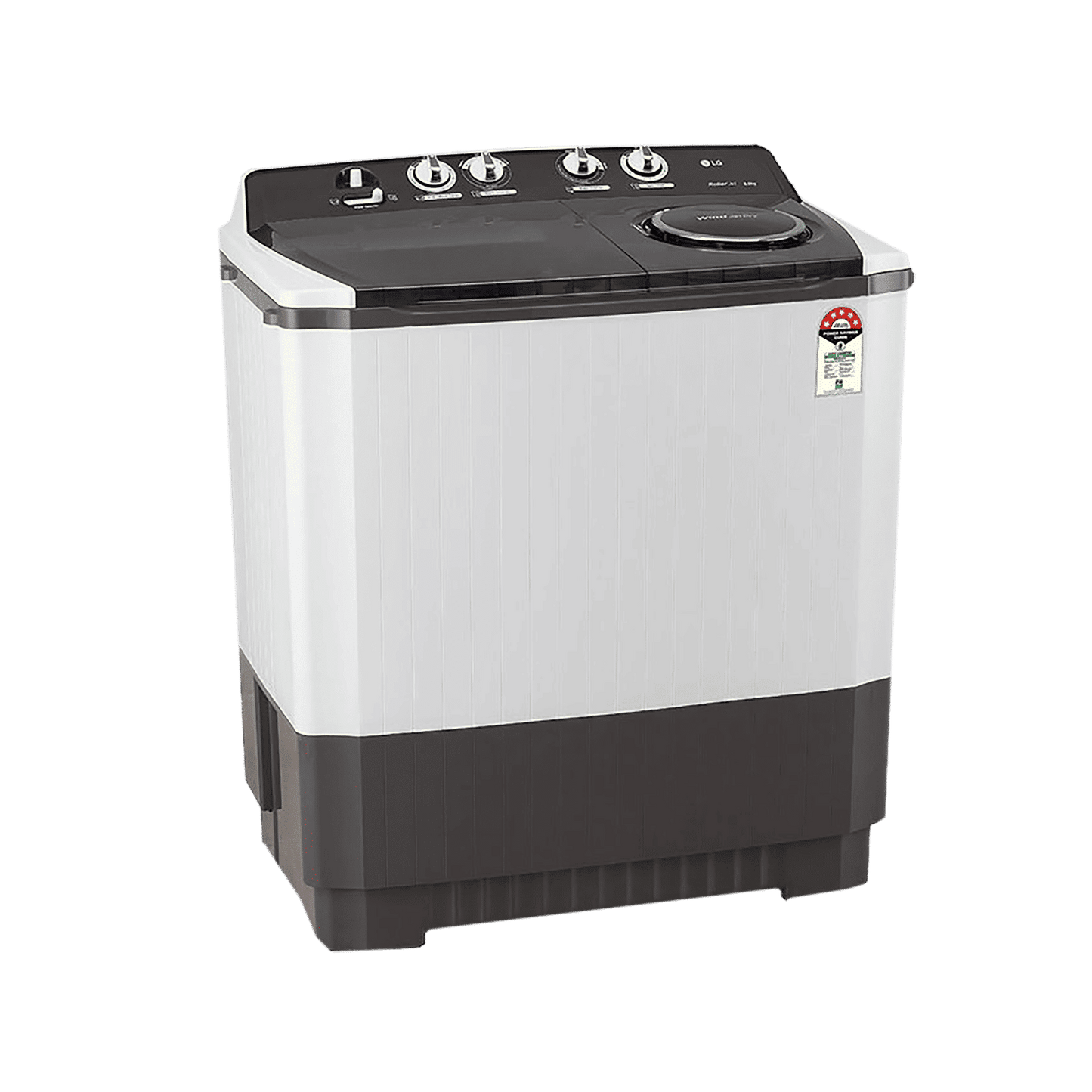 LG 9.5 kg 5 Star Semi Automatic Washing Machine with Roller Jet Pulsator (P955ASGAZ.ADGQEIL, Dark Grey)