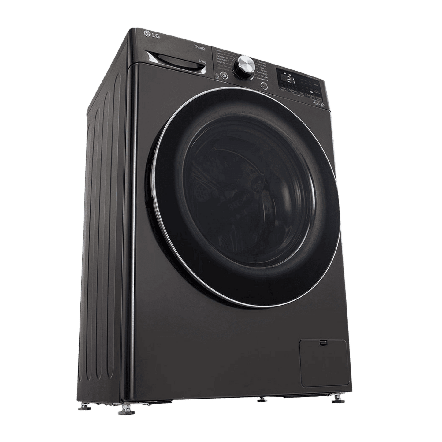 LG 9/5 kg 5 Star Fully Automatic Front Load Washer Dryer(FHD0905STB.ABLQEIL, In-built Heater, Black)