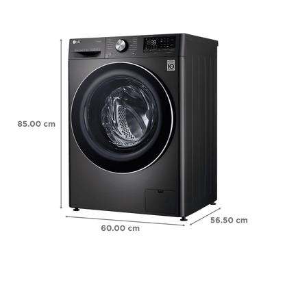 LG 9/5 kg 5 Star Fully Automatic Front Load Washer Dryer(FHD0905STB.ABLQEIL, In-built Heater, Black)