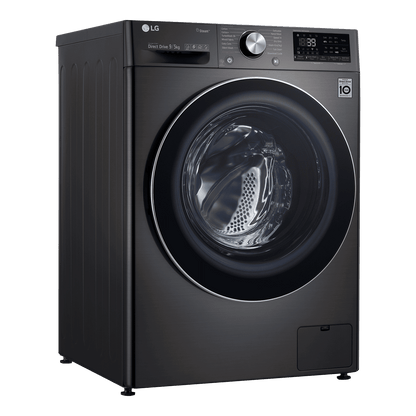 LG 9/5 kg 5 Star Fully Automatic Front Load Washer Dryer(FHD0905STB.ABLQEIL, In-built Heater, Black)