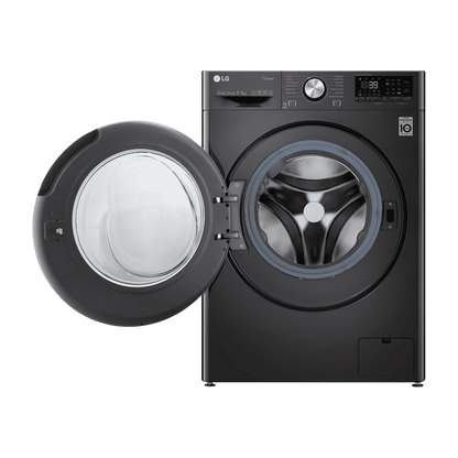 LG 9/5 kg 5 Star Fully Automatic Front Load Washer Dryer(FHD0905STB.ABLQEIL, In-built Heater, Black)