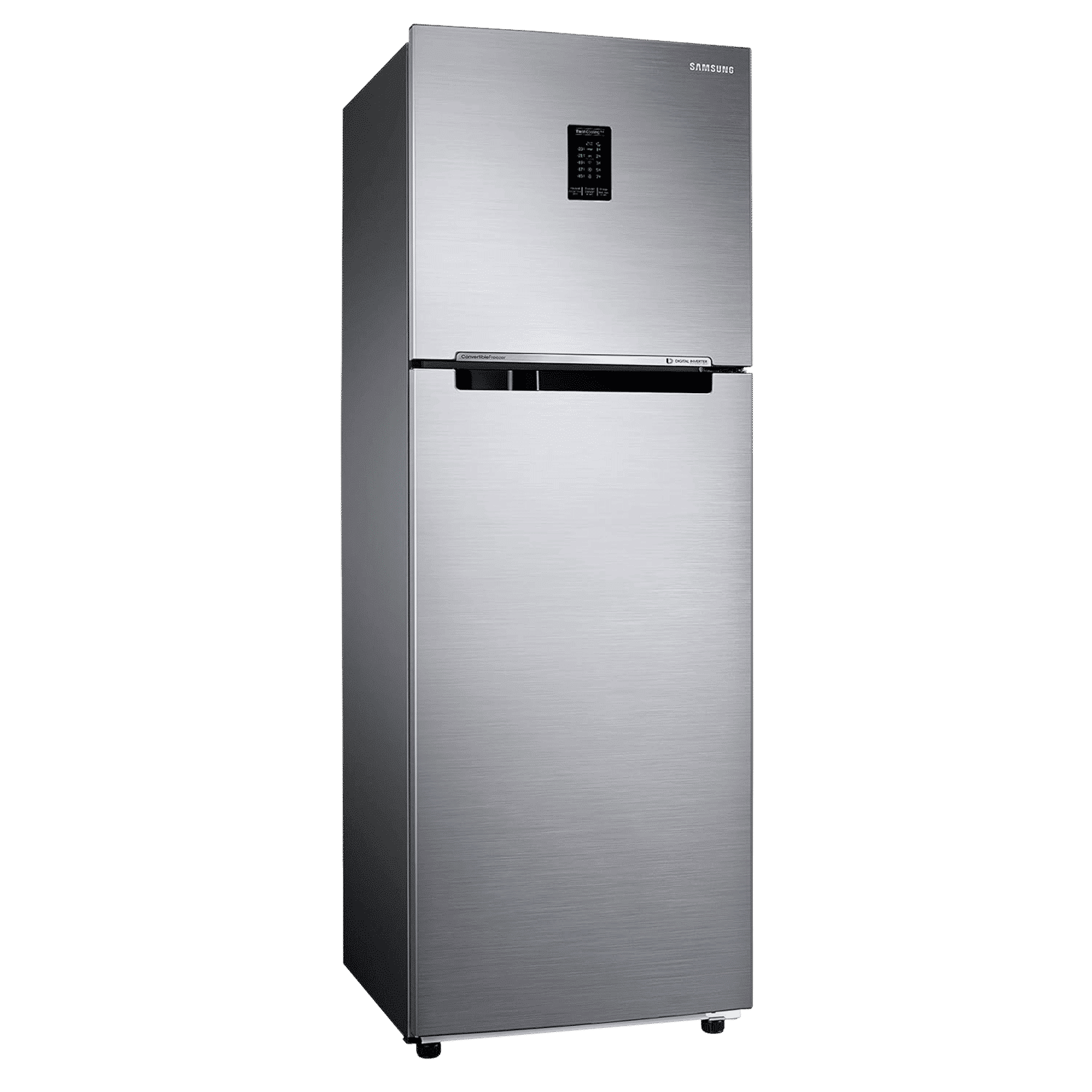 SAMSUNG 322 Litres 2 Star Frost Free Double Door Convertible Refrigerator with Twin Cooling Plus Technology (RT37C4522S8/HL, Elegant Inox)