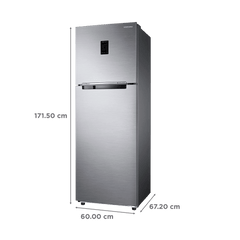 SAMSUNG 322 Litres 2 Star Frost Free Double Door Convertible Refrigerator with Twin Cooling Plus Technology (RT37C4522S8/HL, Elegant Inox)