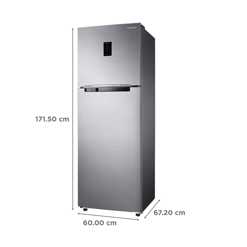 SAMSUNG 322 Litres 2 Star Frost Free Double Door Convertible Refrigerator with Twin Cooling Plus Technology (RT37C4522S8/HL, Elegant Inox)