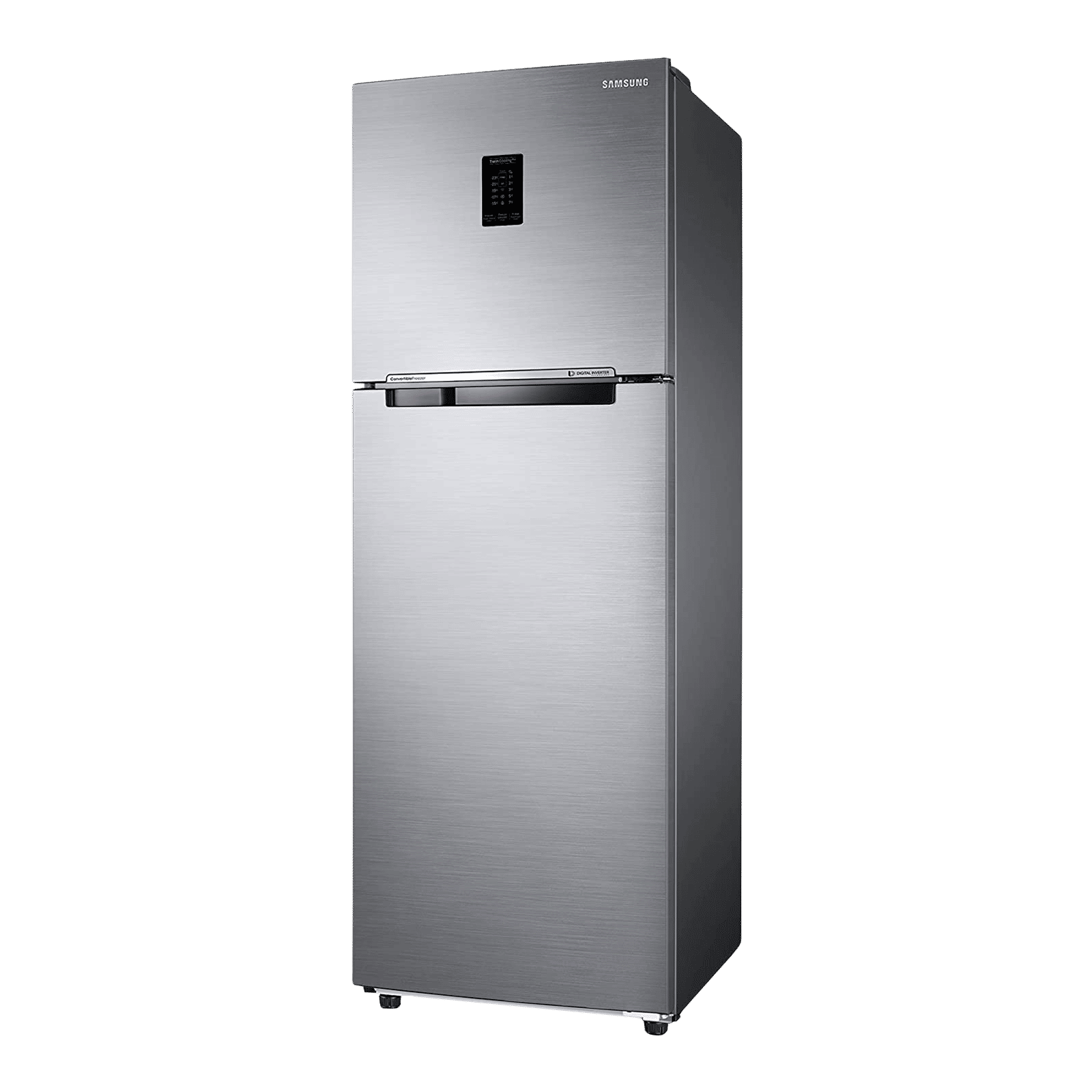 SAMSUNG 322 Litres 2 Star Frost Free Double Door Convertible Refrigerator with Twin Cooling Plus Technology (RT37C4522S8/HL, Elegant Inox)