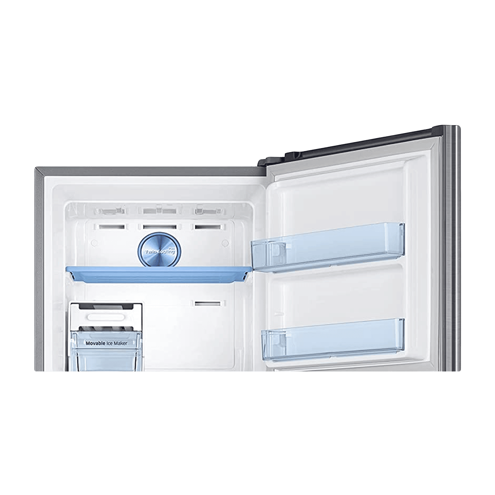 SAMSUNG 322 Litres 2 Star Frost Free Double Door Convertible Refrigerator with Twin Cooling Plus Technology (RT37C4522S8/HL, Elegant Inox)