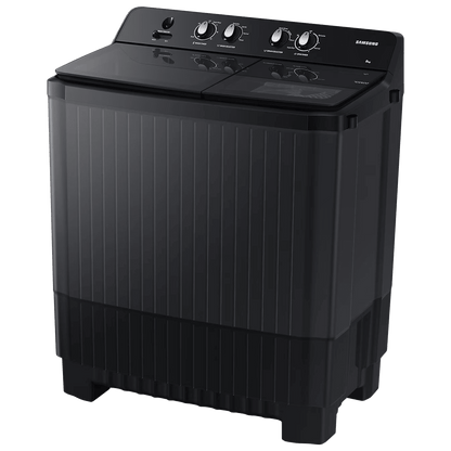 SAMSUNG 8 kg 5 Star Semi Automatic Washing Machine with Hexa Storm Pulsator (WT80B3560GB/TL, Dark Gray)