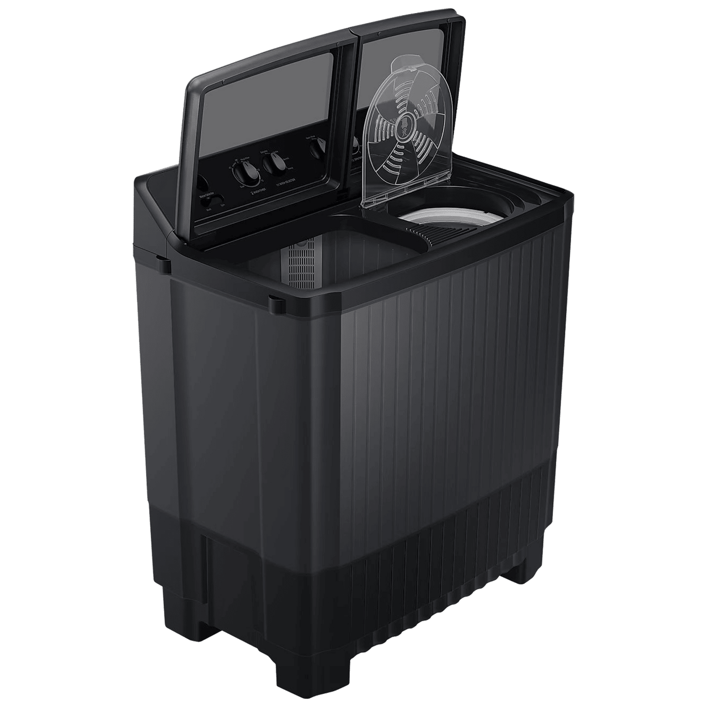 SAMSUNG 8 kg 5 Star Semi Automatic Washing Machine with Hexa Storm Pulsator (WT80B3560GB/TL, Dark Gray)