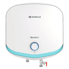 HAVELLS Bianca 10 Litre 5 Star Vertical Storage Geyser with Whirl Flow Technology (White & Blue)