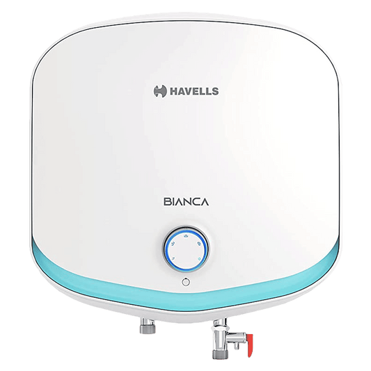 HAVELLS Bianca 10 Litre 5 Star Vertical Storage Geyser with Whirl Flow Technology (White & Blue)