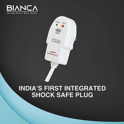 HAVELLS Bianca 10 Litre 5 Star Vertical Storage Geyser with Whirl Flow Technology (White & Blue)