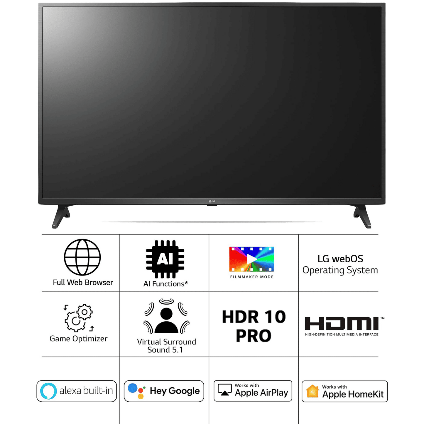 LG UQ7500 139.7 cm (55 inch) 4K Ultra HD LED WebOS TV with α5 Gen5 AI Processor (2022 model)