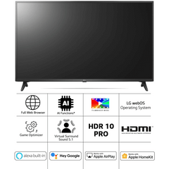 LG UQ7500 139.7 cm (55 inch) 4K Ultra HD LED WebOS TV with α5 Gen5 AI Processor (2022 model)