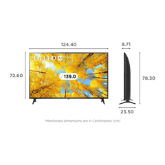 LG UQ7500 139.7 cm (55 inch) 4K Ultra HD LED WebOS TV with α5 Gen5 AI Processor (2022 model)