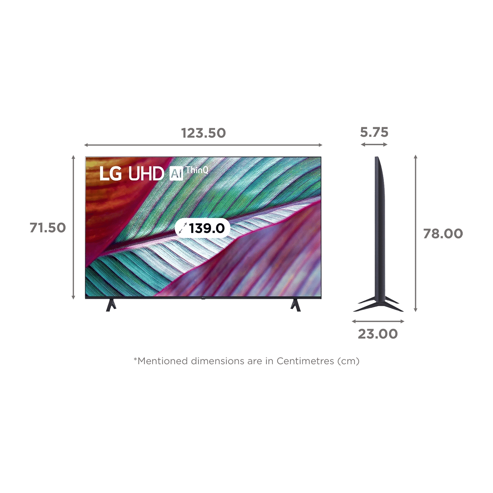 LG UR75 139 cm (55 inch) 4K Ultra HD LED WebOS TV with Gen5 AI Processor 4K