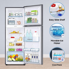SAMSUNG 236 Litres 3 Star Frost Free Double Door Convertible Refrigerator with Anti Bacterial Gasket (RT28C3733S8/HL, Elegant Inox)