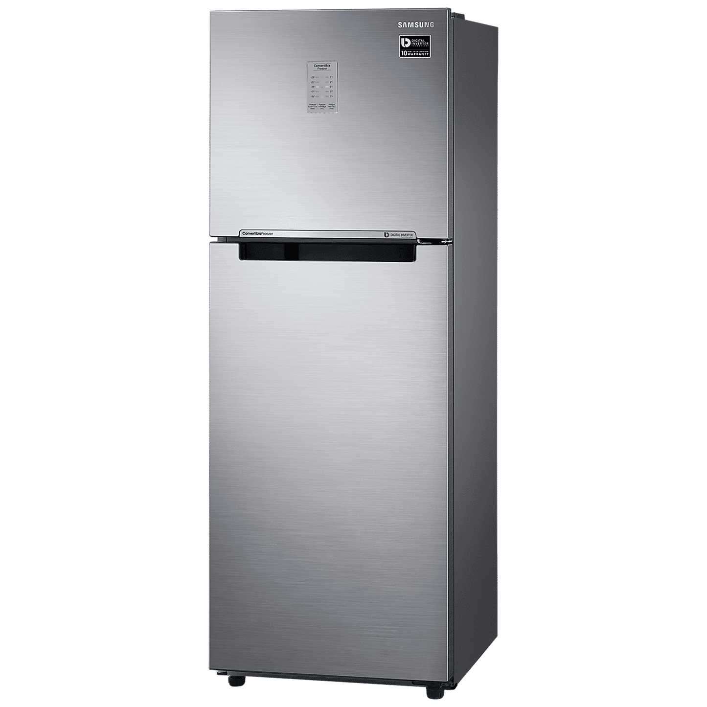 SAMSUNG 236 Litres 3 Star Frost Free Double Door Convertible Refrigerator with Anti Bacterial Gasket (RT28C3733S8/HL, Elegant Inox)
