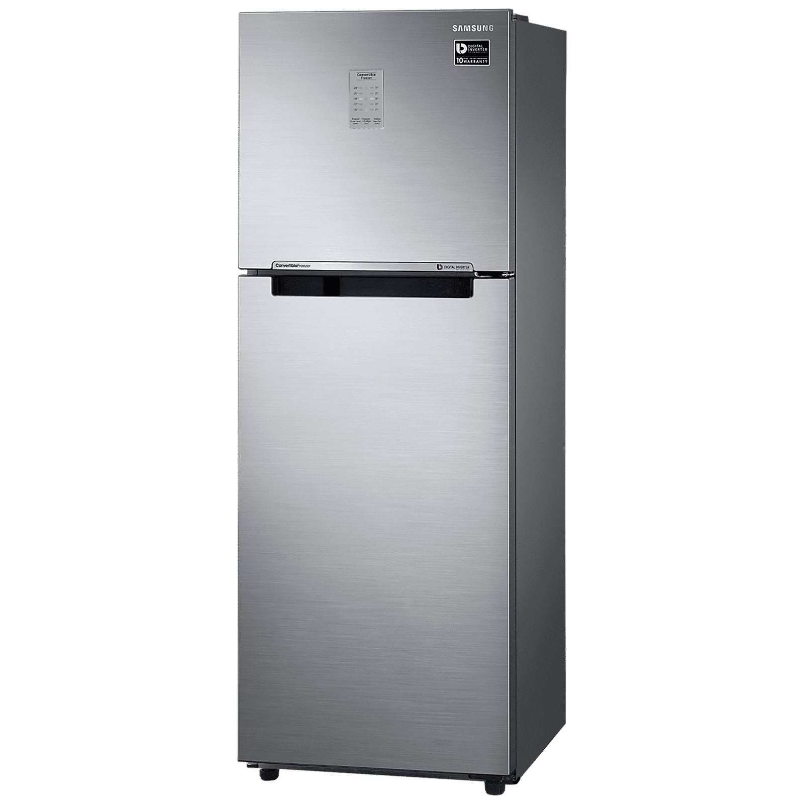SAMSUNG 236 Litres 3 Star Frost Free Double Door Convertible Refrigerator with Anti Bacterial Gasket (RT28C3733S8/HL, Elegant Inox)
