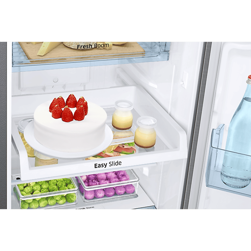 SAMSUNG 236 Litres 3 Star Frost Free Double Door Refrigerator with Stabilizer Free Operation (RT28C3053S8/HL, Elegant Inox)