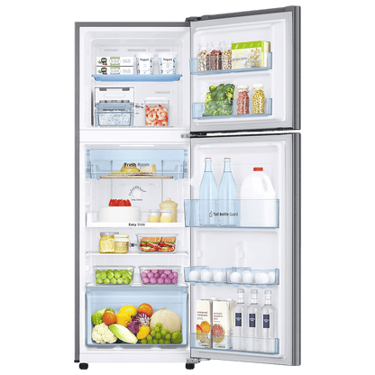 SAMSUNG 236 Litres 3 Star Frost Free Double Door Refrigerator with Stabilizer Free Operation (RT28C3053S8/HL, Elegant Inox)