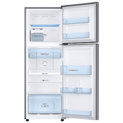 SAMSUNG 236 Litres 3 Star Frost Free Double Door Refrigerator with Stabilizer Free Operation (RT28C3053S8/HL, Elegant Inox)
