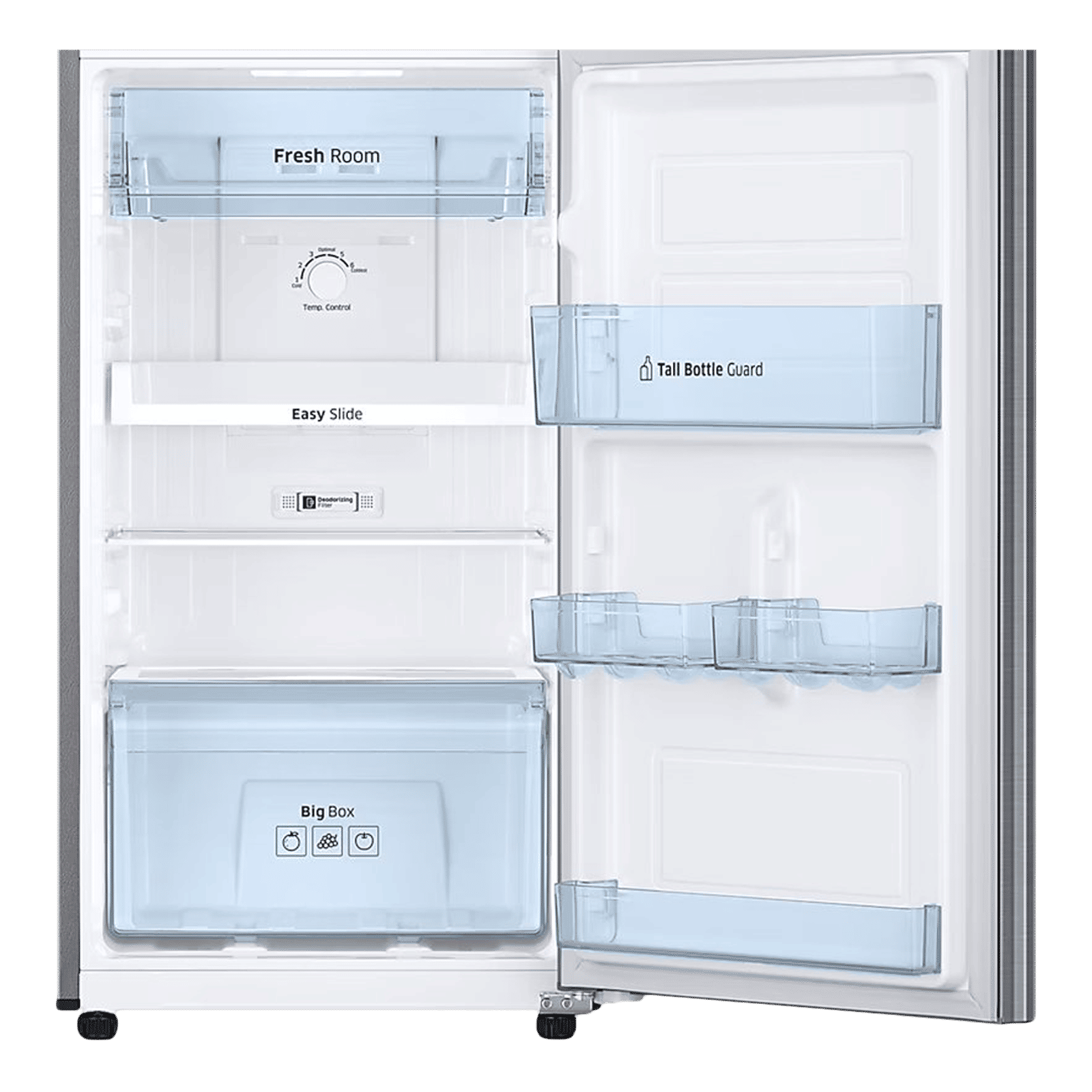 SAMSUNG 236 Litres 3 Star Frost Free Double Door Refrigerator with Stabilizer Free Operation (RT28C3053S8/HL, Elegant Inox)